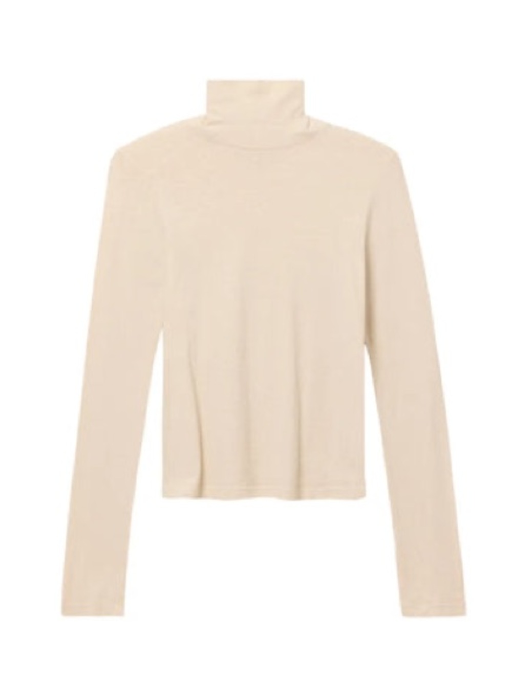 perfectwhitetee. Cindy Recycled Cotton Turtleneck. Sugar. Size XS.